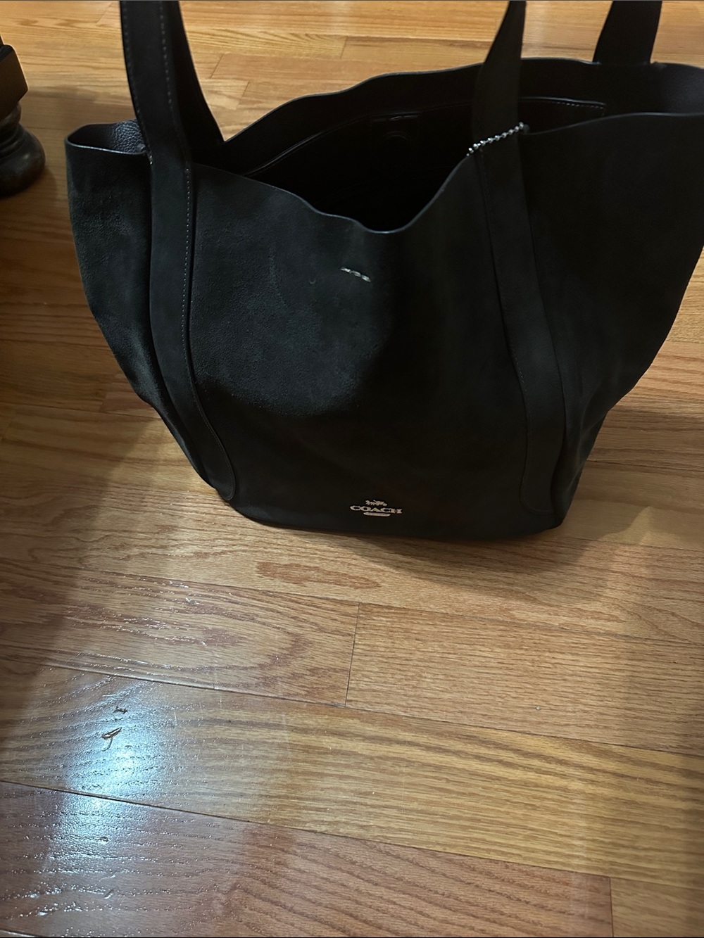 Coach Brown Suede Shoulder Tote